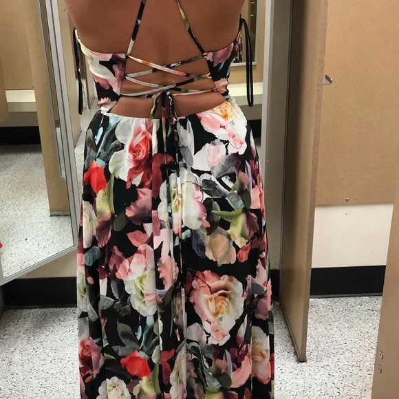 Cachet Black Sleeveless Polyester Dress - Picture 5 of 6